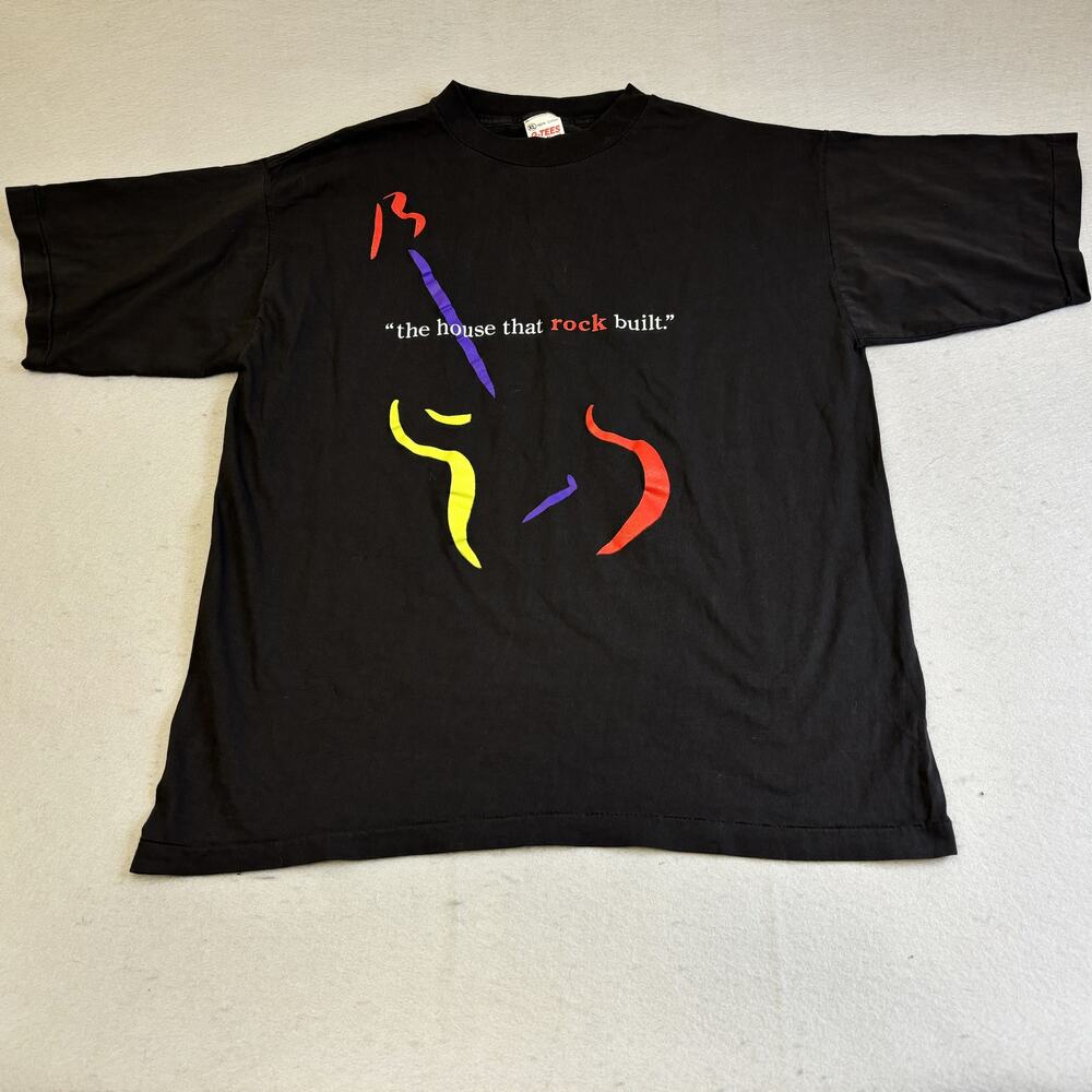 Vtg Rock Roll Hall Of Fame TShirt Mens XL Black 1995 Inagural Charter Member USA